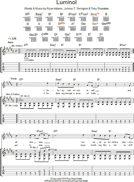 open zoom image for Luminol - Guitar TAB, New, Main