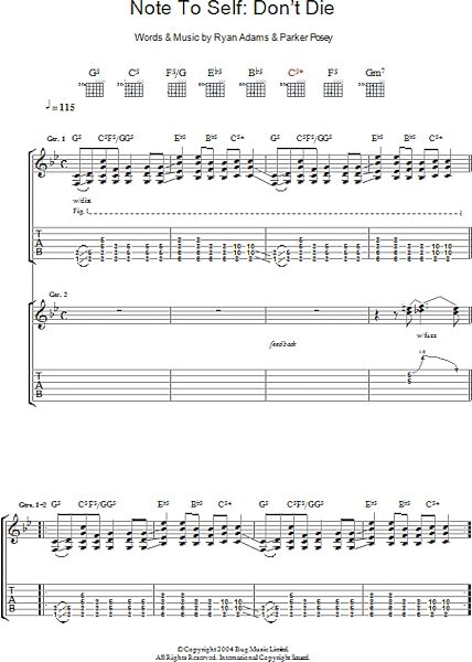 open zoom image for Note To Self: Don't Die - Guitar TAB, New, Main