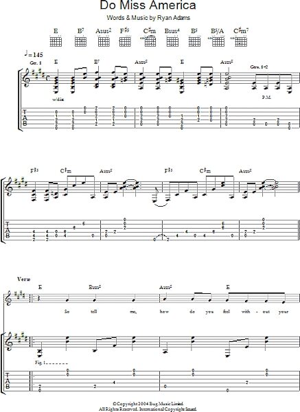 open zoom image for Do Miss America - Guitar TAB, New, Main