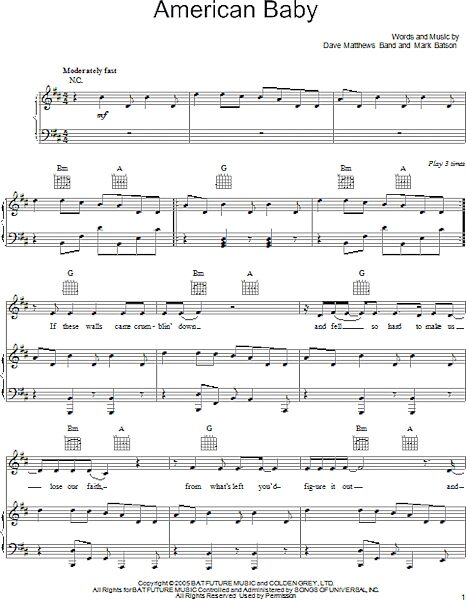 open zoom image for American Baby - Piano/Vocal/Guitar, New, Main