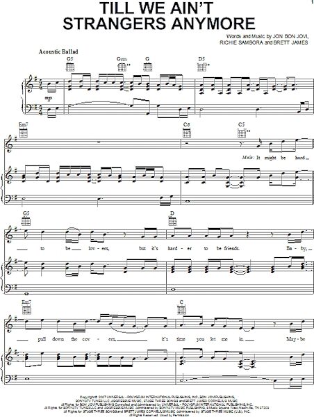 open zoom image for Till We Ain't Strangers Anymore - Piano/Vocal/Guitar, New, Main