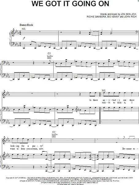 open zoom image for We Got It Going On - Piano/Vocal/Guitar, New, Main