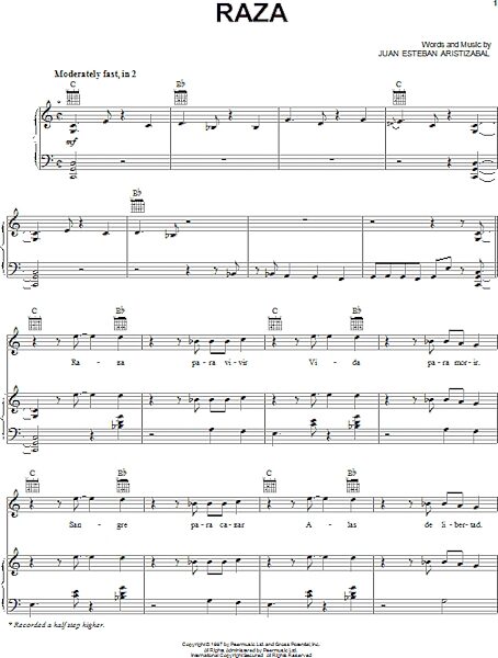 open zoom image for Raza - Piano/Vocal/Guitar, New, Main