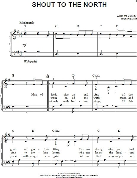 open zoom image for Shout To The North - Easy Piano, New, Main