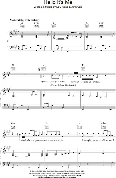 open zoom image for Hello It's Me - Piano/Vocal/Guitar, New, Main