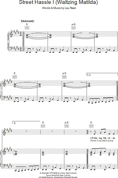 open zoom image for Street Hassle I - Piano/Vocal/Guitar, New, Main