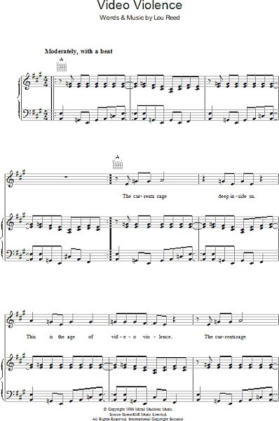 open zoom image for Video Violence - Piano/Vocal/Guitar, New, Main