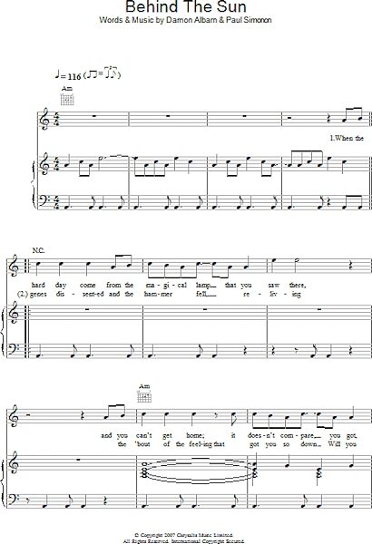 open zoom image for Behind The Sun - Piano/Vocal/Guitar, New, Main