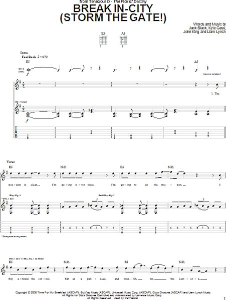 open zoom image for Break In-City (Storm The Gate!) - Guitar TAB, New, Main