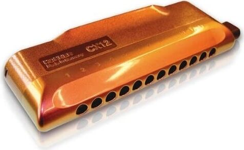 open zoom image for Hohner CX12 Chromatic Jazz Harmonica, Key of C, Action Position Back