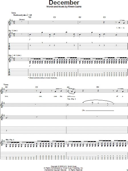 open zoom image for December - Guitar TAB, New, Main