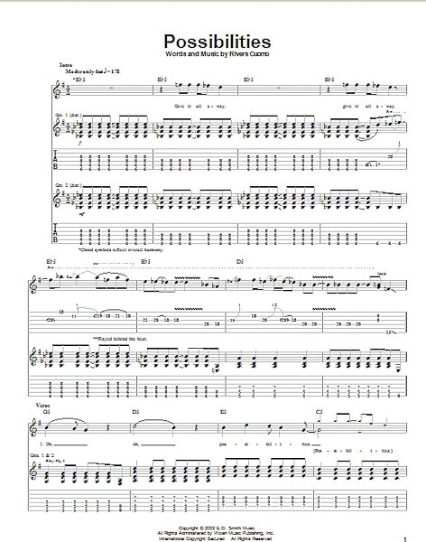 open zoom image for Possibilities - Guitar TAB, New, Main