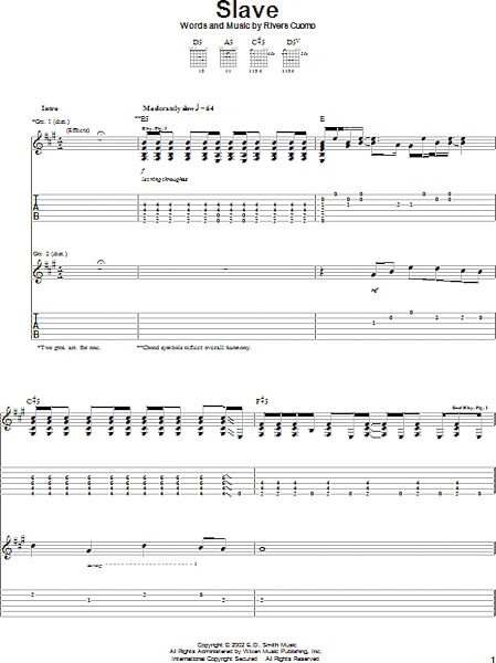 open zoom image for Slave - Guitar TAB, New, Main