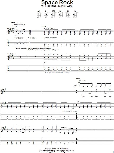 open zoom image for Space Rock - Guitar TAB, New, Main