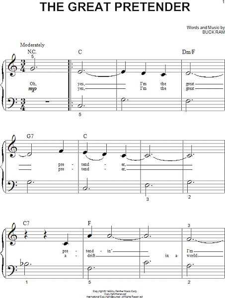 open zoom image for The Great Pretender - Big Note Piano, New, Main