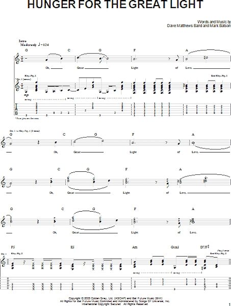 open zoom image for Hunger For The Great Light - Guitar TAB, New, Main
