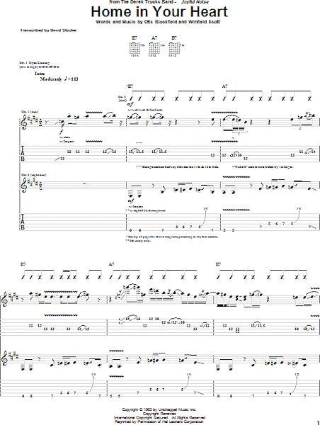 open zoom image for Home In Your Heart - Guitar TAB, New, Main