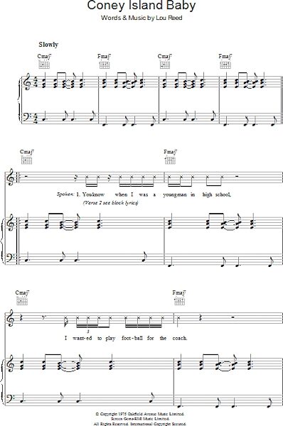 open zoom image for Coney Island Baby - Piano/Vocal/Guitar, New, Main