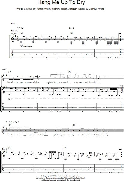 open zoom image for Hang Me Up To Dry - Guitar TAB, New, Main