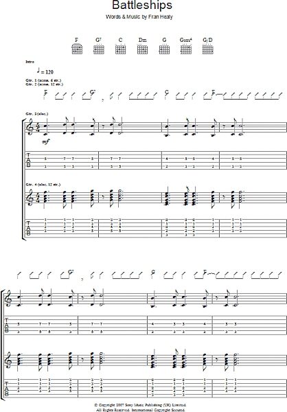 open zoom image for Battleships - Guitar TAB, New, Main
