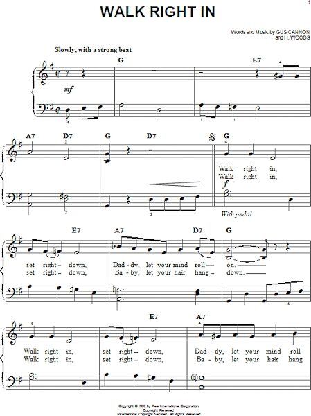 open zoom image for Walk Right In - Easy Piano, New, Main