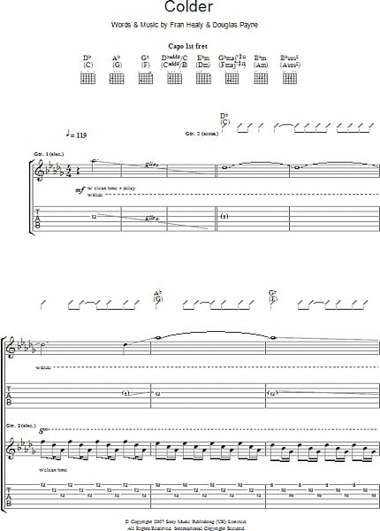open zoom image for Colder - Guitar TAB, New, Main