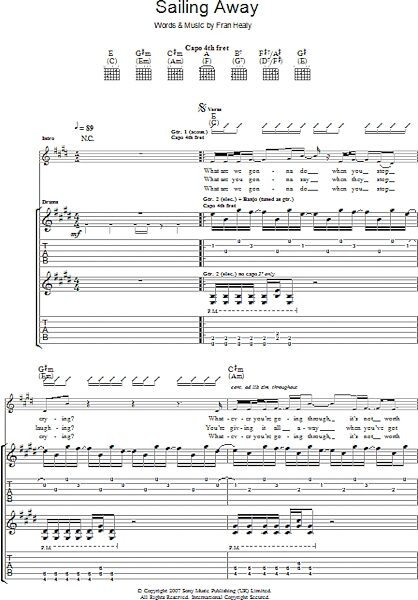 open zoom image for Sailing Away - Guitar TAB, New, Main