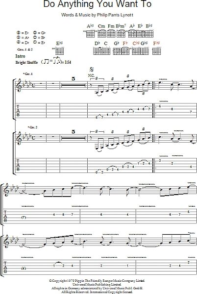 open zoom image for Do Anything You Want To - Guitar TAB, New, Main