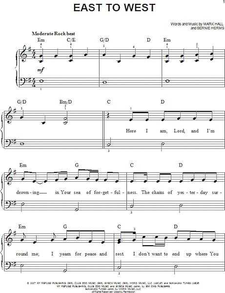 open zoom image for East To West - Easy Piano, New, Main