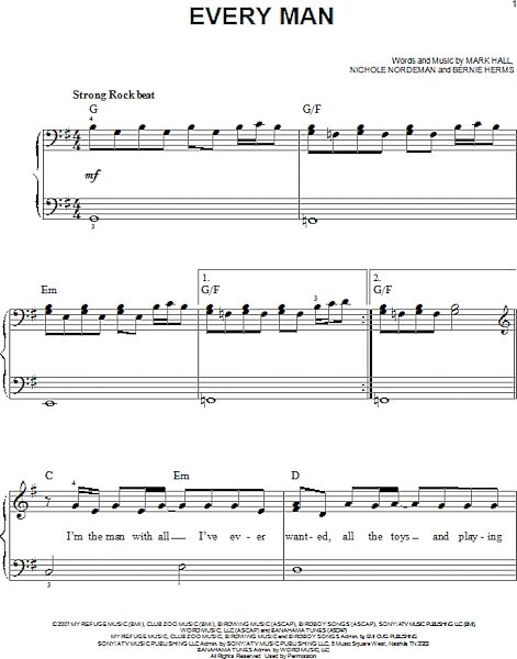 open zoom image for Every Man - Easy Piano, New, Main