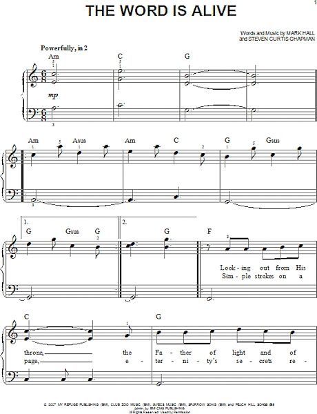 open zoom image for The Word Is Alive - Easy Piano, New, Main