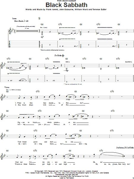 open zoom image for Black Sabbath - Guitar TAB, New, Main