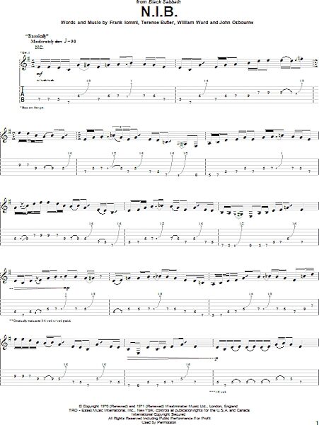 open zoom image for N.I.B. - Guitar TAB, New, Main
