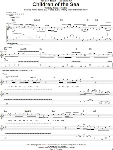 open zoom image for Children Of The Sea - Guitar TAB, New, Main