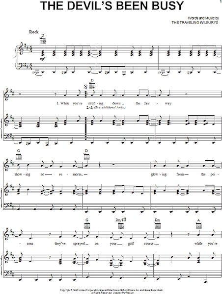 open zoom image for The Devil's Been Busy - Piano/Vocal/Guitar, New, Main