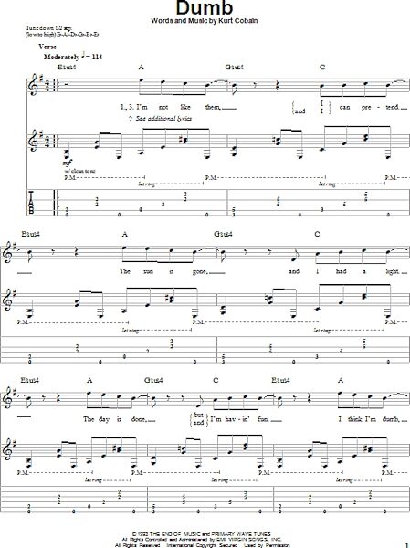 open zoom image for Dumb - Guitar Tab Play-Along, New, Main
