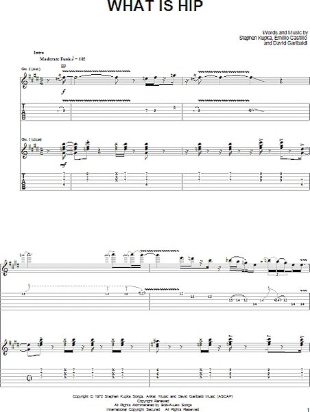 open zoom image for What Is Hip - Guitar TAB, New, Main