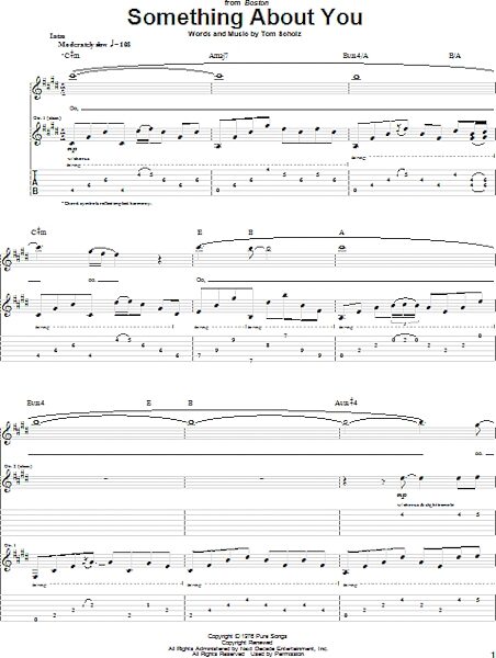 open zoom image for Something About You - Guitar TAB, New, Main