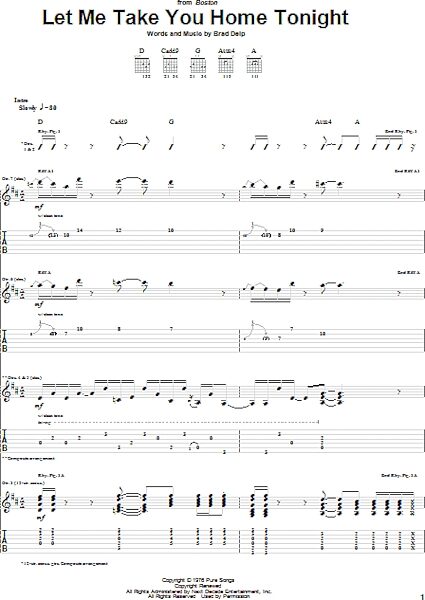 open zoom image for Let Me Take You Home Tonight - Guitar TAB, New, Main