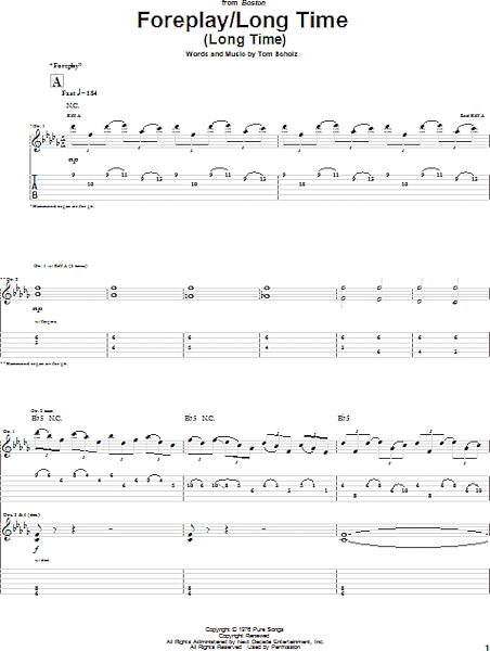 open zoom image for Foreplay/Long Time (Long Time) - Guitar TAB, New, Main