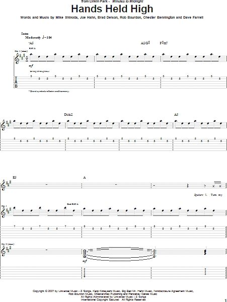 open zoom image for Hands Held High - Guitar TAB, New, Main