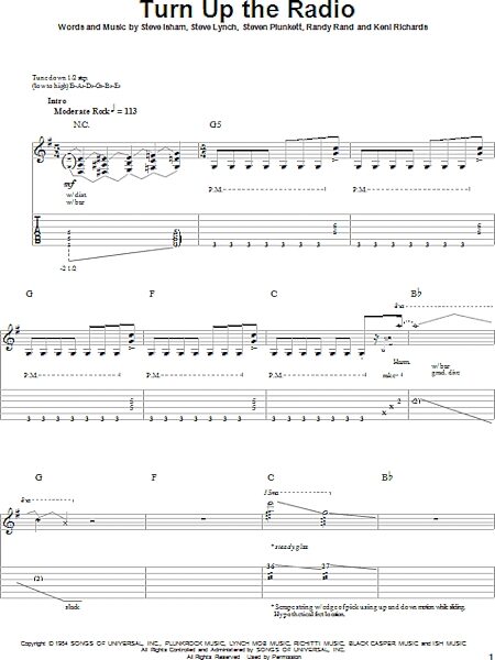 open zoom image for Turn Up The Radio - Guitar Tab Play-Along, New, Main