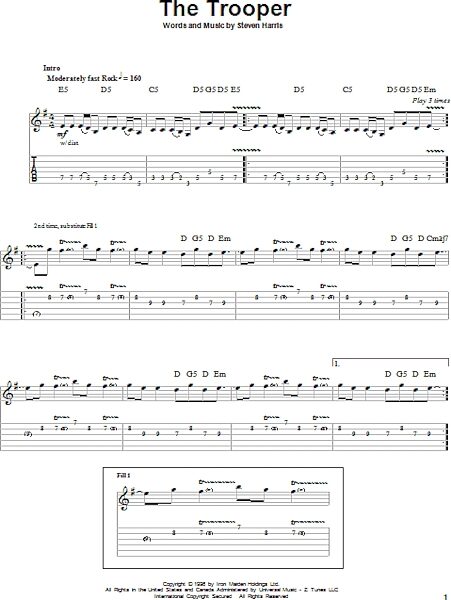 open zoom image for The Trooper - Guitar Tab Play-Along, New, Main