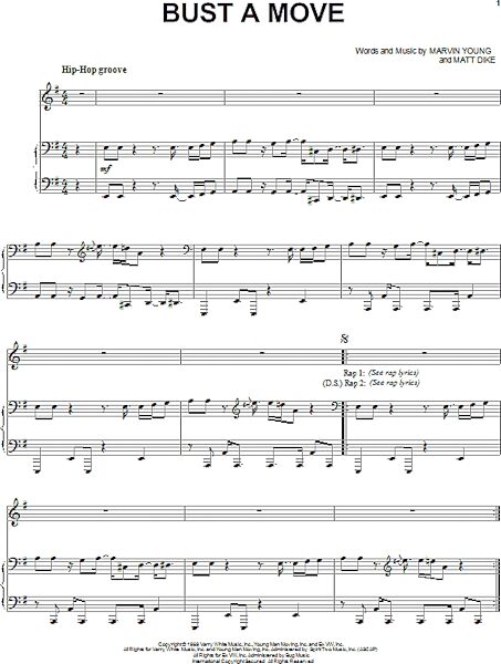 open zoom image for Bust A Move - Piano/Vocal/Guitar, New, Main