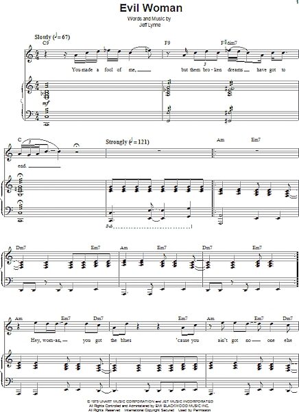 open zoom image for Evil Woman - Piano Vocal, New, Main