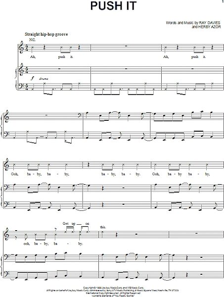 open zoom image for Push It - Piano/Vocal/Guitar, New, Main