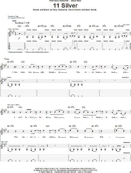 open zoom image for 11 Silver - Guitar TAB, New, Main