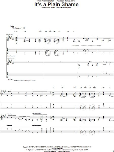 open zoom image for It's A Plain Shame - Guitar TAB, New, Main