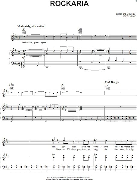 open zoom image for Rockaria - Piano/Vocal/Guitar, New, Main