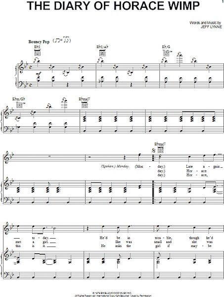 open zoom image for Diary Of Horace Wimp - Piano/Vocal/Guitar, New, Main